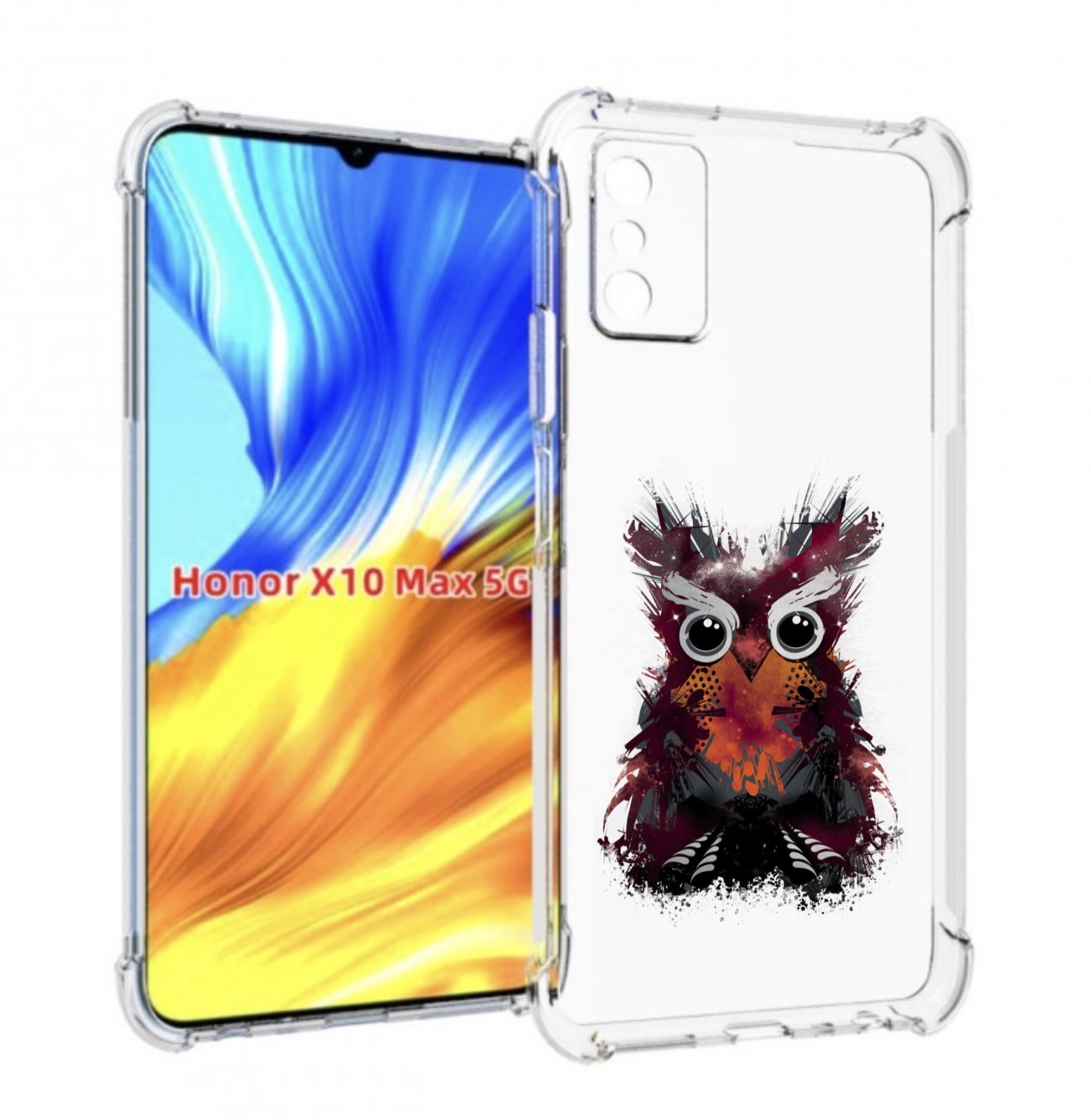 

Чехол MyPads Необычная сова для Honor X10 Max, Прозрачный, Tocco