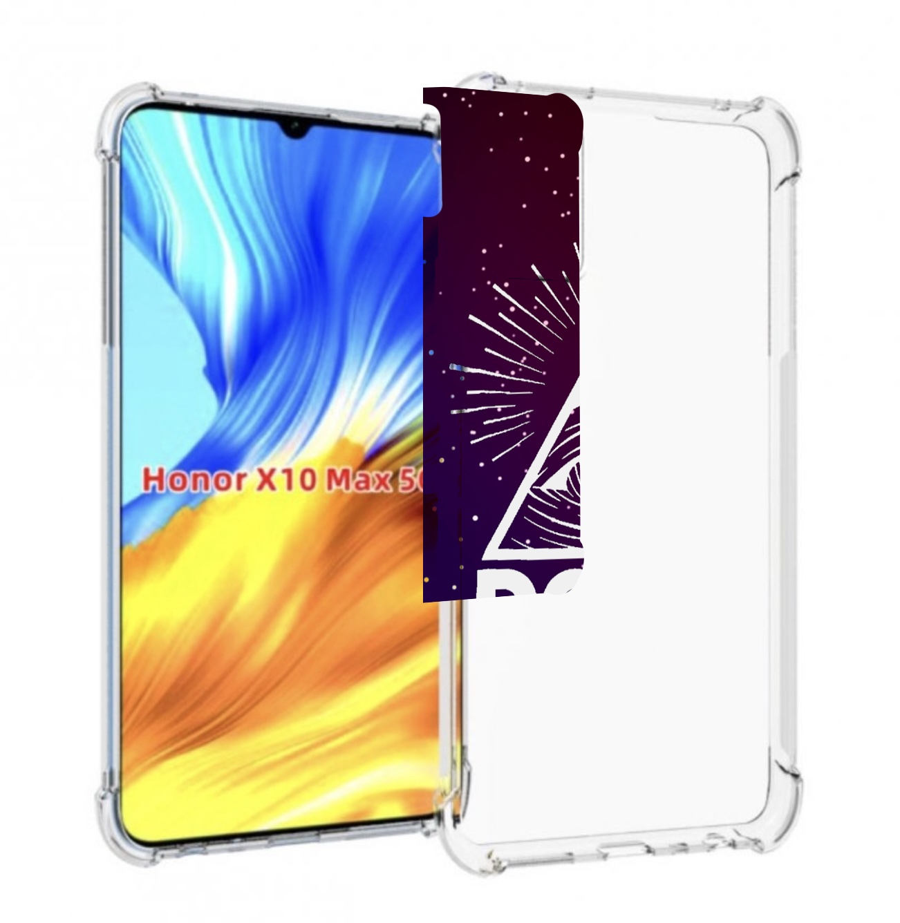 

Чехол MyPads Не-доверяй для Honor X10 Max, Прозрачный, Tocco