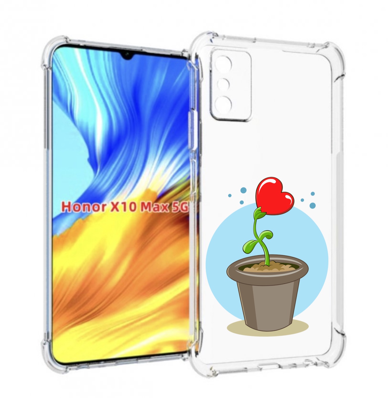 

Чехол MyPads Растение любви 14 февраля для Honor X10 Max, Прозрачный, Tocco