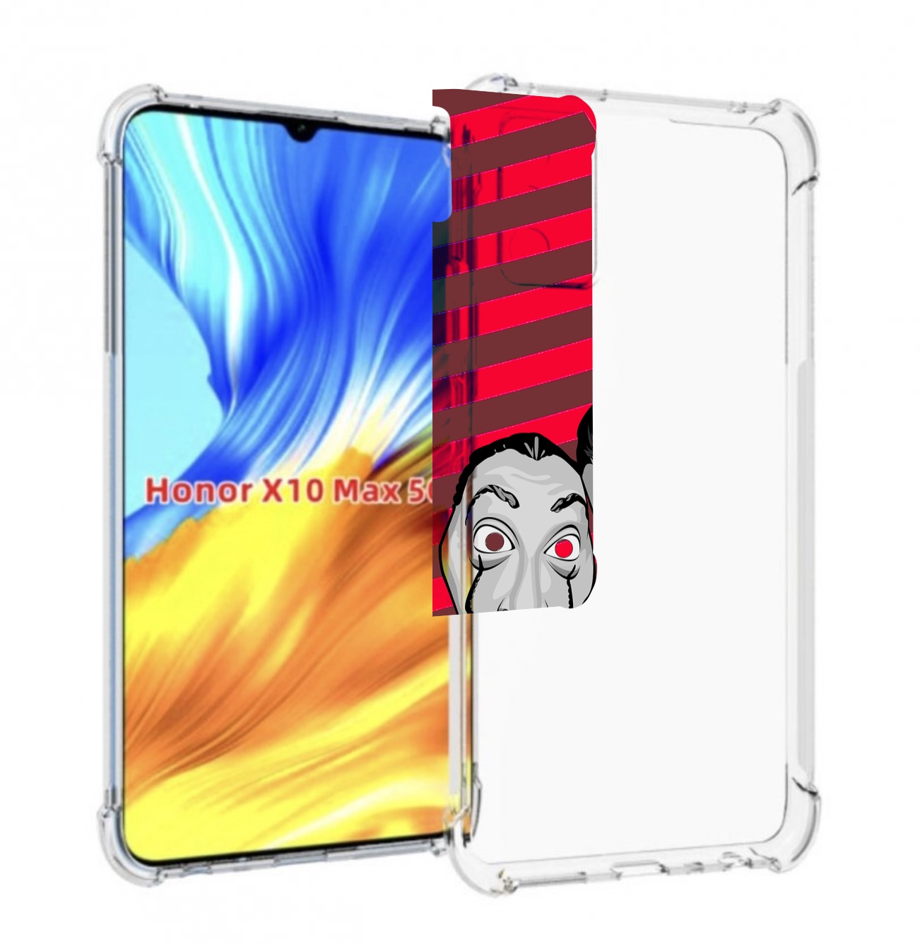 

Чехол MyPads Найроби-бумажного-дома для Honor X10 Max, Прозрачный, Tocco