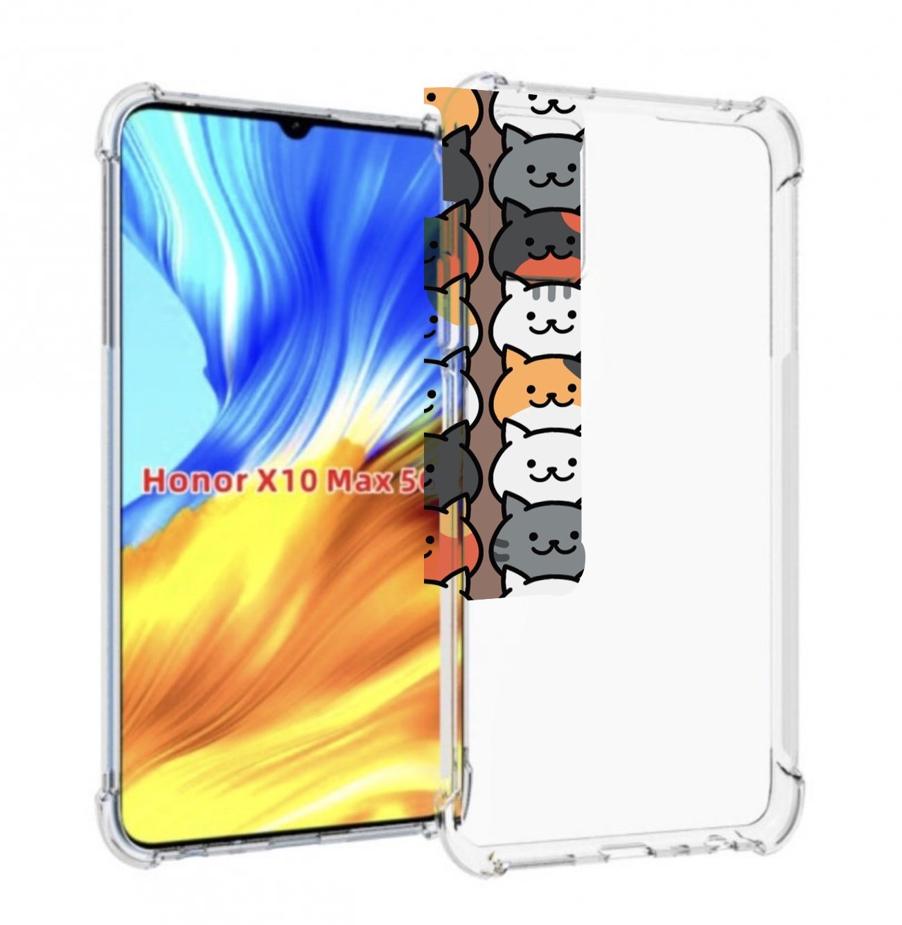 

Чехол MyPads Найди-кота для Honor X10 Max, Прозрачный, Tocco