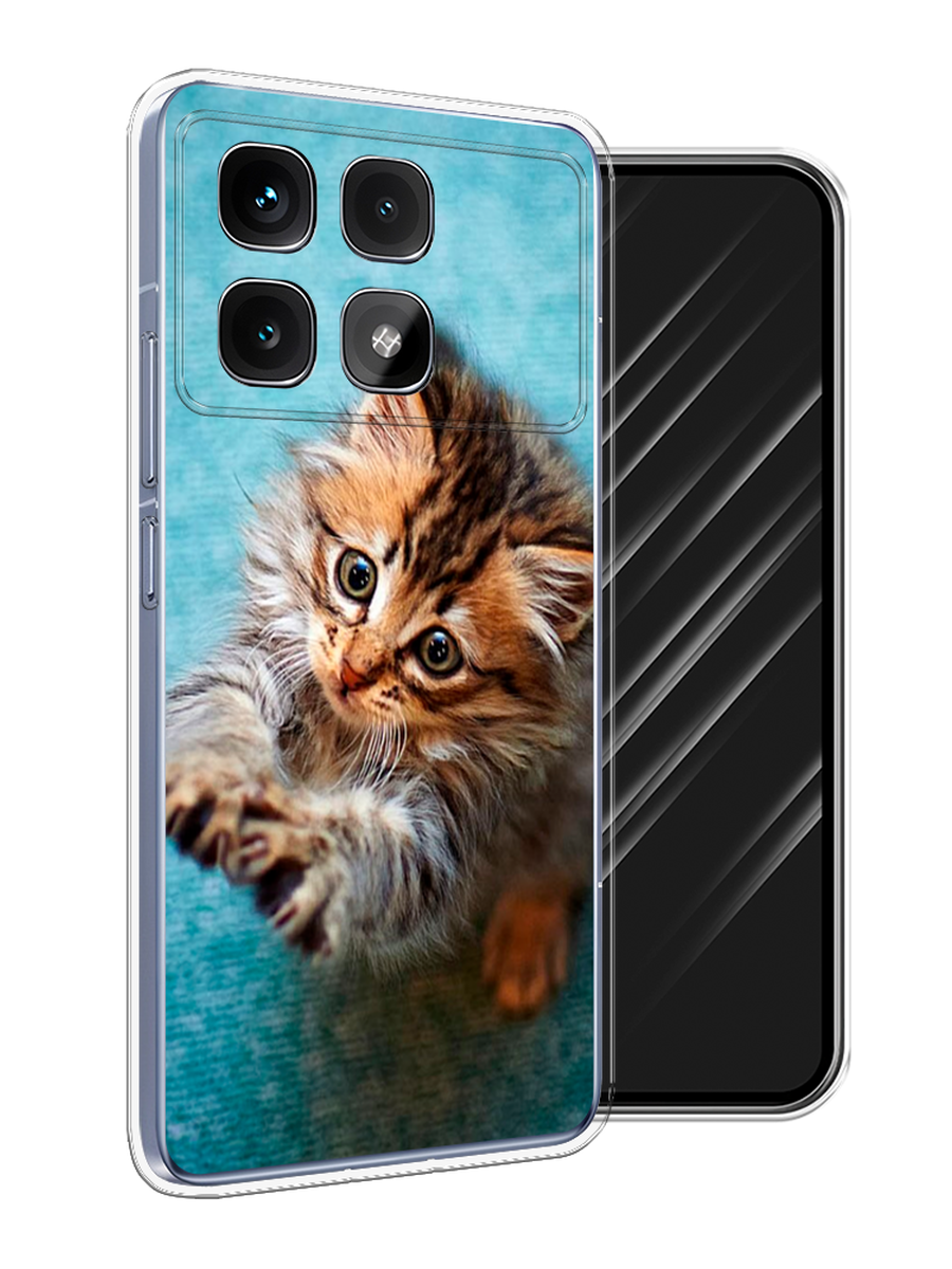 

Чехол Awog на Xiaomi Redmi K70 Ultra "Котенок просит есть", Бирюзовый;коричневый;белый, 323050-1