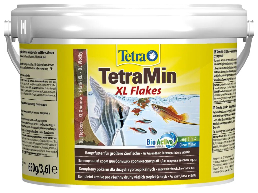 фото Корм для аквариумных рыбок tetra tetramin xl flakes хлопья, 2 шт по 3,6 л