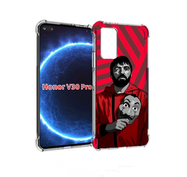 

Чехол бампер MyPads Богата-Бумажный-дом для Honor V30 Pro, Прозрачный, Tocco