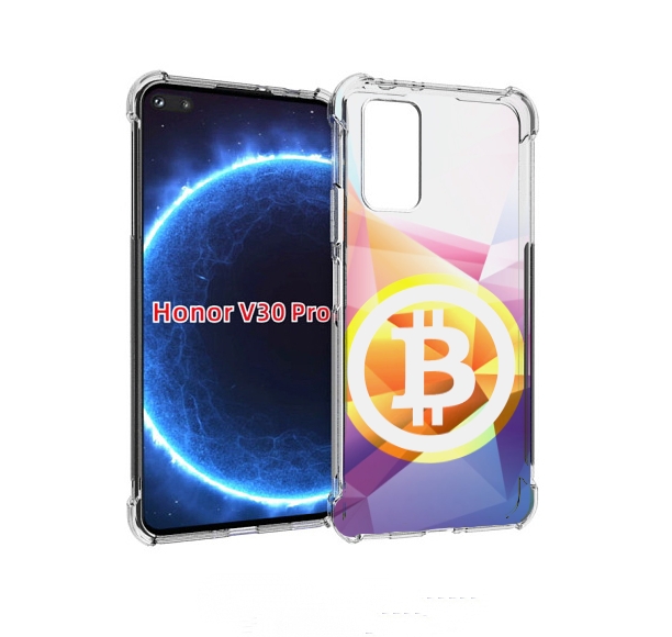 

Чехол бампер MyPads Биткоин для Honor V30 Pro, Прозрачный, Tocco