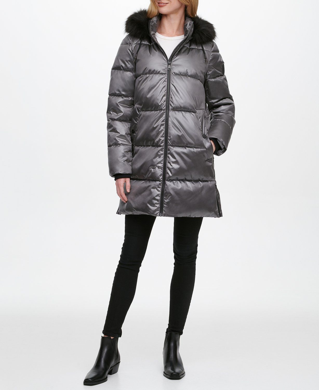 

Куртка женская DKNY DL0MP016 серая S, DL0MP016