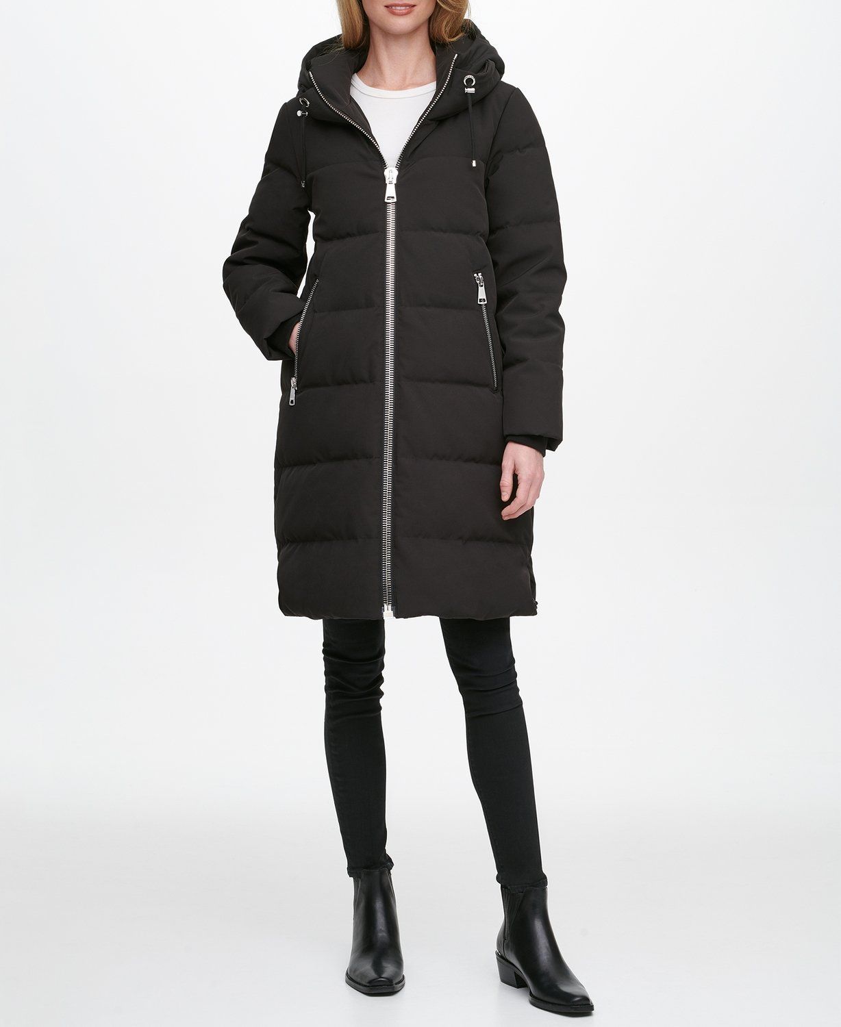 

Пуховик женский DKNY DL0MD124 черный M, DL0MD124