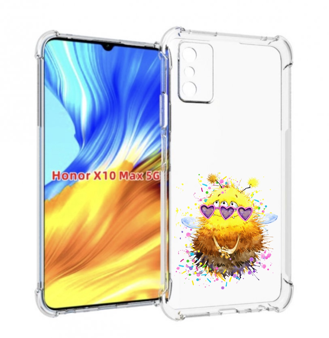 

Чехол MyPads Пушитый шмель для Honor X10 Max, Прозрачный, Tocco