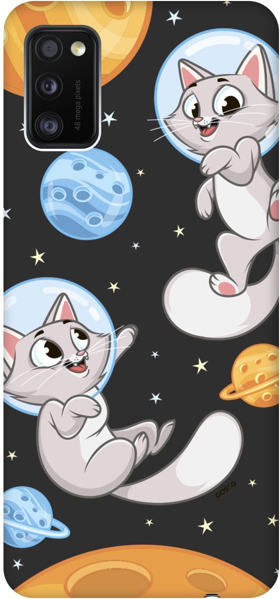 

Матовый чехол на Samsung Galaxy A41 с принтом "CosmoCats" черный, Черный;серый, 2515