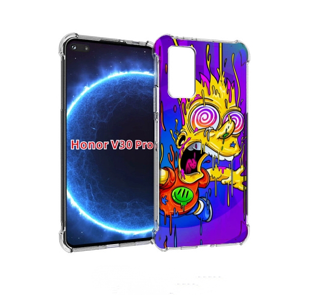 

Чехол бампер MyPads Барт-арт-стрит для Honor V30 Pro, Прозрачный, Tocco