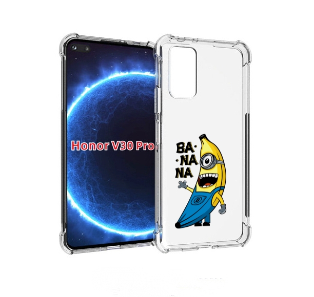 

Чехол бампер MyPads Банана-миньон для Honor V30 Pro, Прозрачный, Tocco