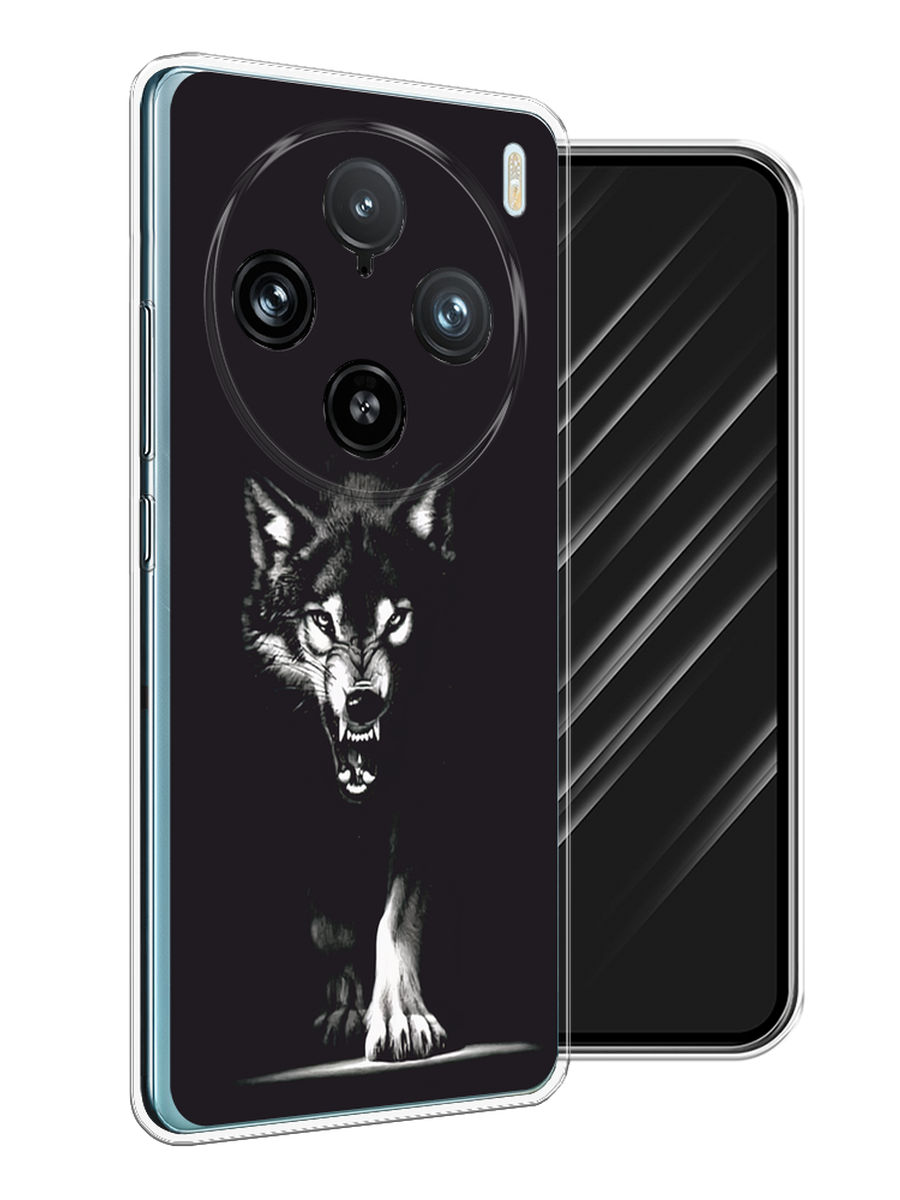 

Чехол Awog на Vivo X100 Pro "Волк выходит из ночи", Серый;черный;белый, 2611850-1