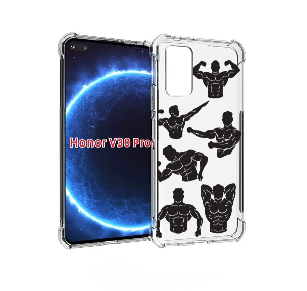 

Чехол бампер MyPads Атлет мужской для Honor V30 Pro, Прозрачный, Tocco