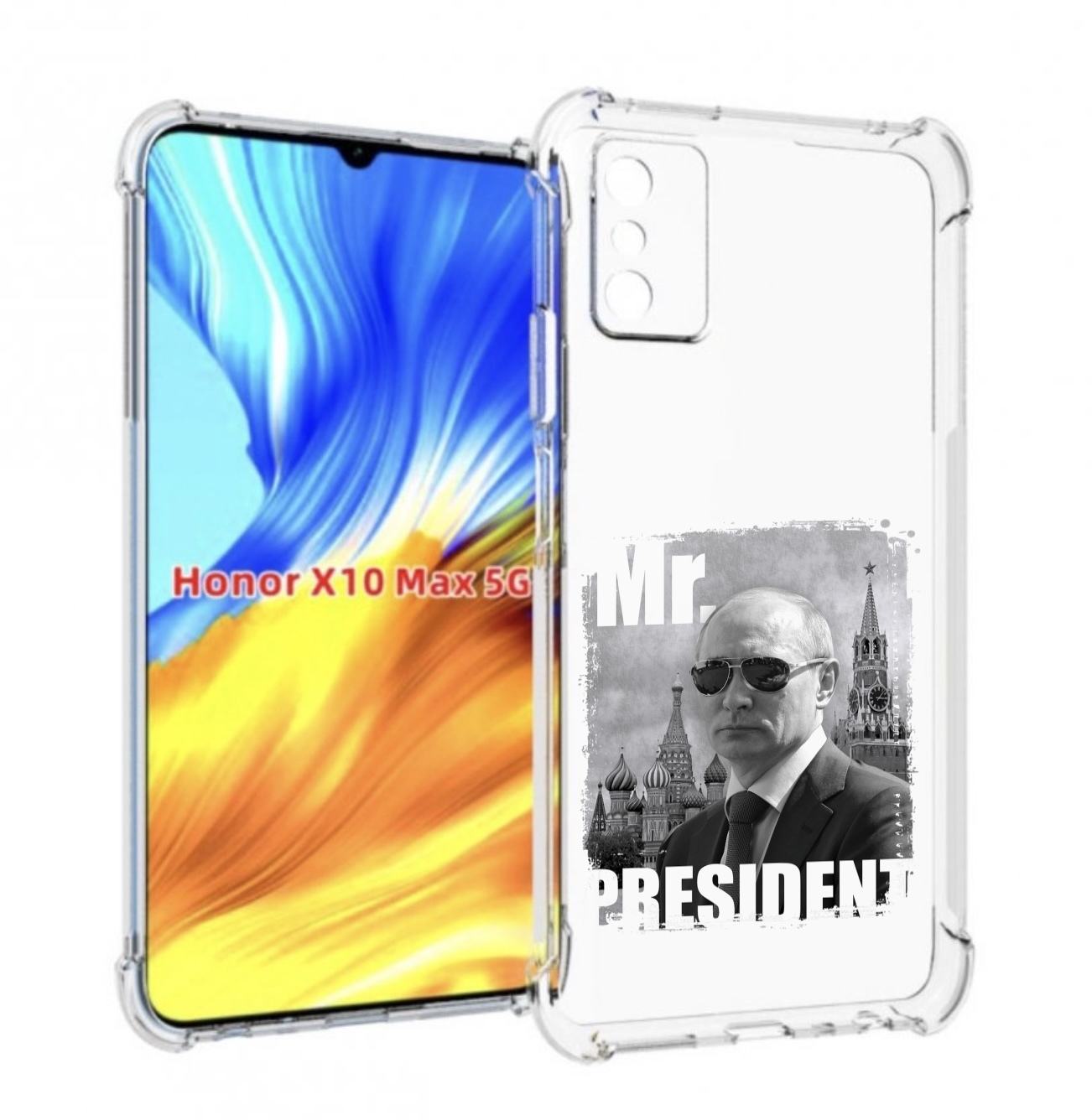 

Чехол MyPads Путин для Honor X10 Max, Прозрачный, Tocco