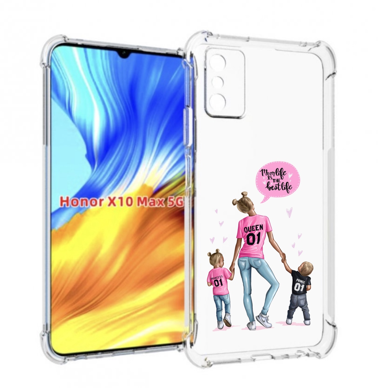 

Чехол MyPads Мама-королева женский для Honor X10 Max, Прозрачный, Tocco