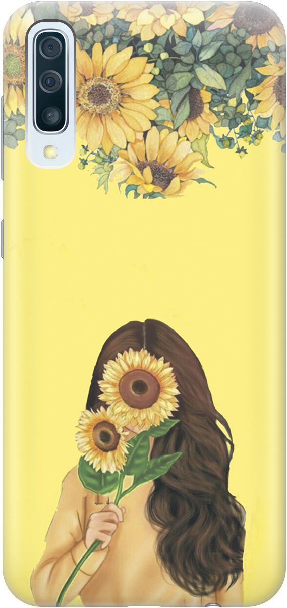 

Чехол на Samsung Galaxy A50/A50s/A30s "Девушка и подсолнухи", Желтый;оранжевый, 4631