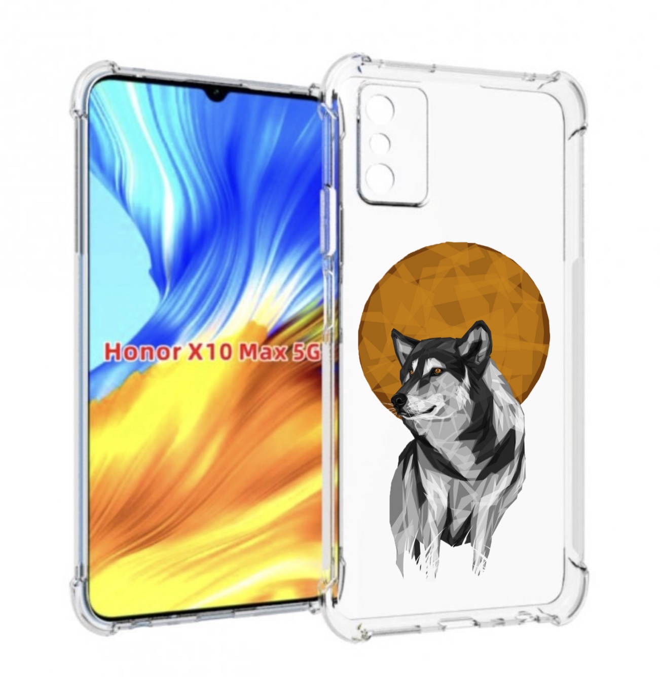 

Чехол MyPads Лунный волк для Honor X10 Max, Прозрачный, Tocco