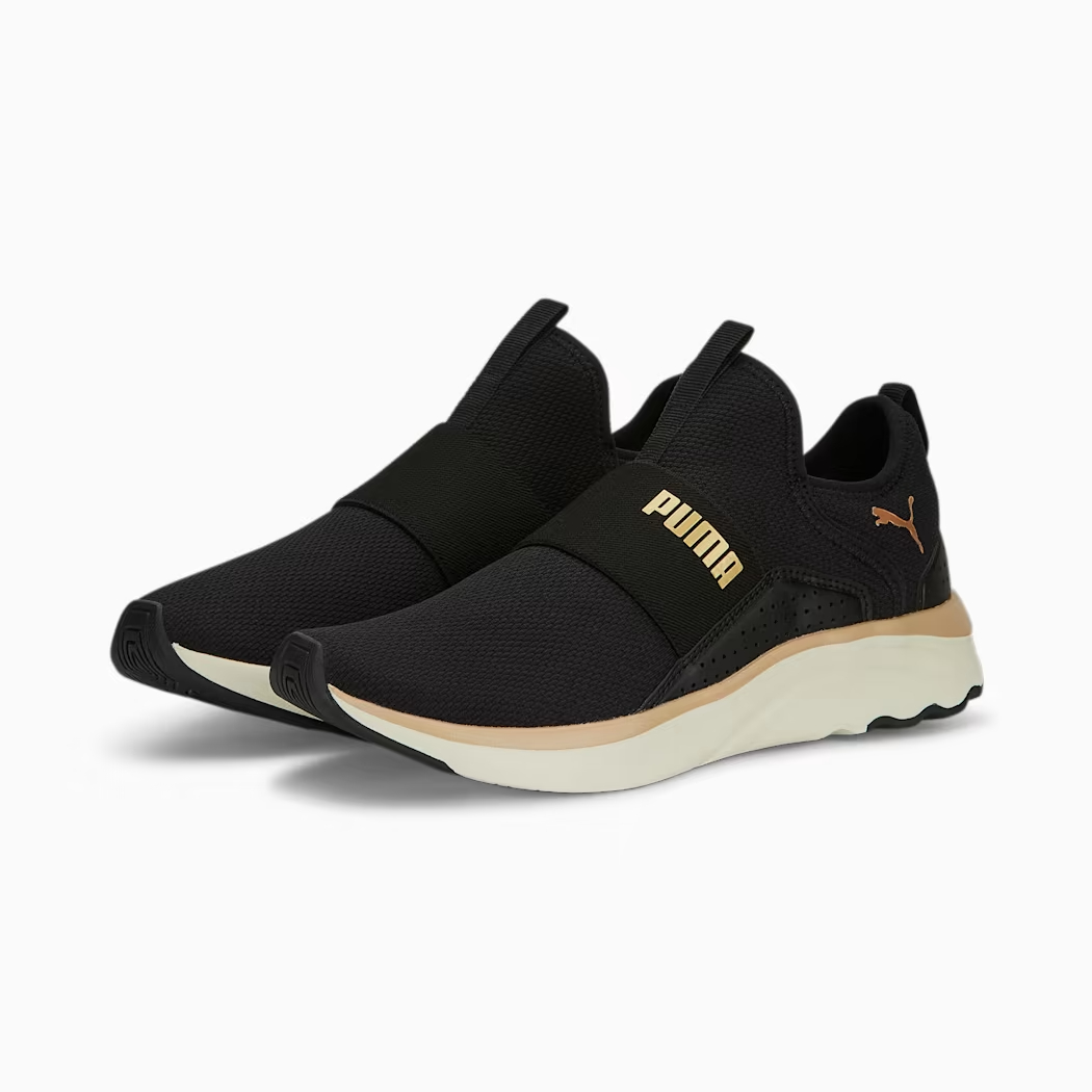 

Спортивные кроссовки женские PUMA 19516114 черные 40 RU, Черный, Softride Sophia Slip-On