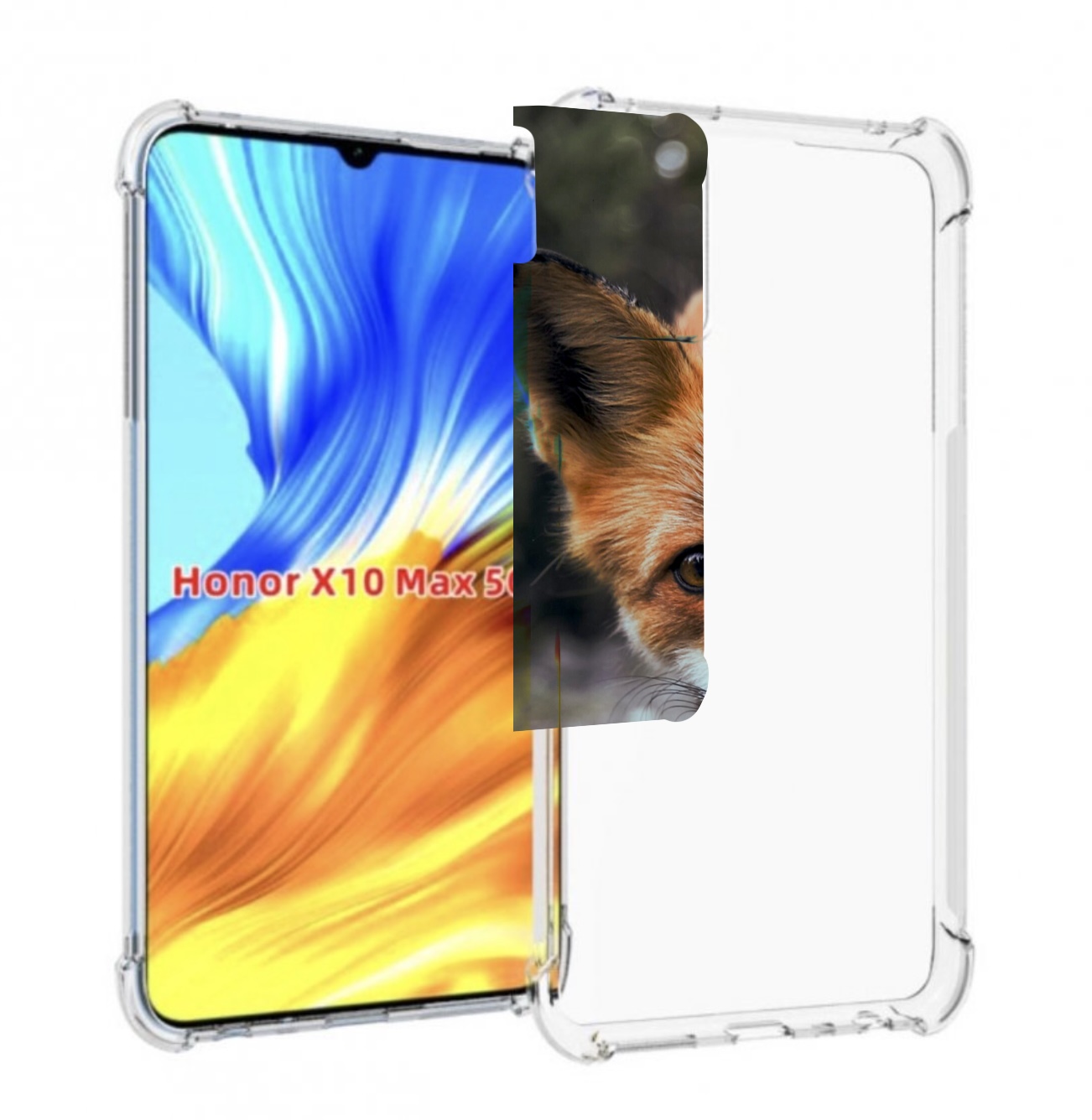 

Чехол MyPads Лисица для Honor X10 Max, Прозрачный, Tocco