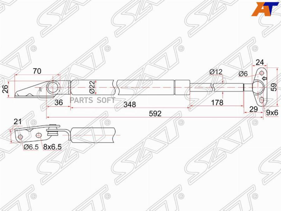 

Амортизатор Задней Двери Toyota Corolla Wag 93-97 Rh (правый) Sat арт. ST-68950-19795