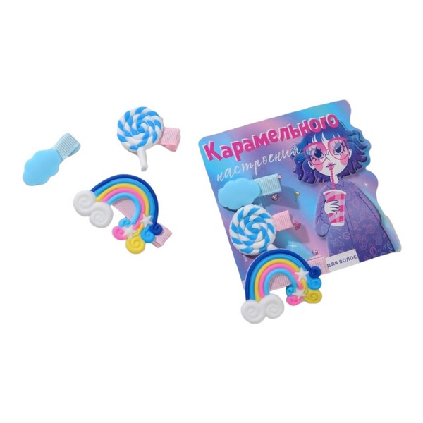 

Заколки для волос детские Карамельного настроения, Разноцветный, Art beauty_kids