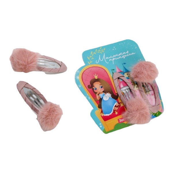 

Заколки для волос Маленькая принцесса, 2 шт, размер 5 x 2 см, Art beauty_kids