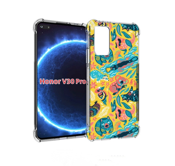 

Чехол бампер MyPads seamless-pattern для Honor V30 Pro, Прозрачный, Tocco