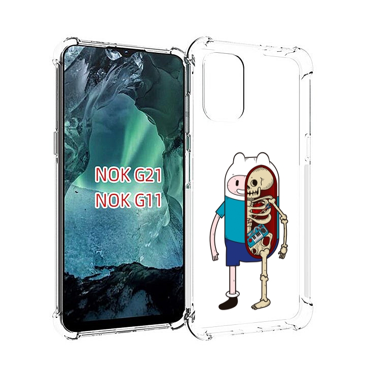 

Чехол Mypads Финн Скелет Для Nokia G11/G21, Прозрачный, Tocco