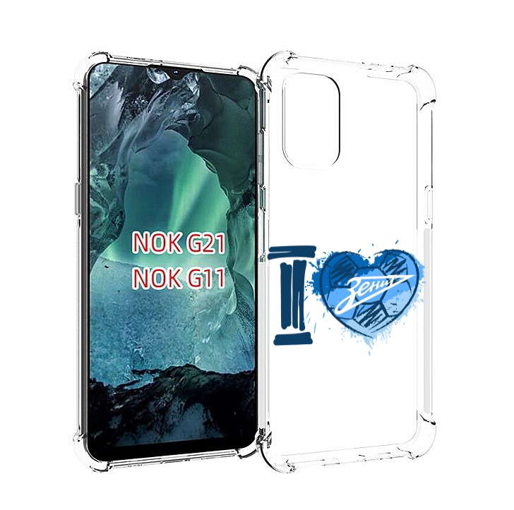 

Чехол Mypads Фк Я Люблю Зенит Для Nokia G11/G21, Прозрачный, Tocco