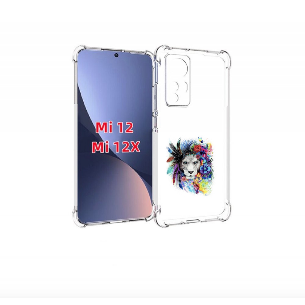 Чехол бампер MyPads Лев 2 для Xiaomi 12/Xiaomi 12X противоударный