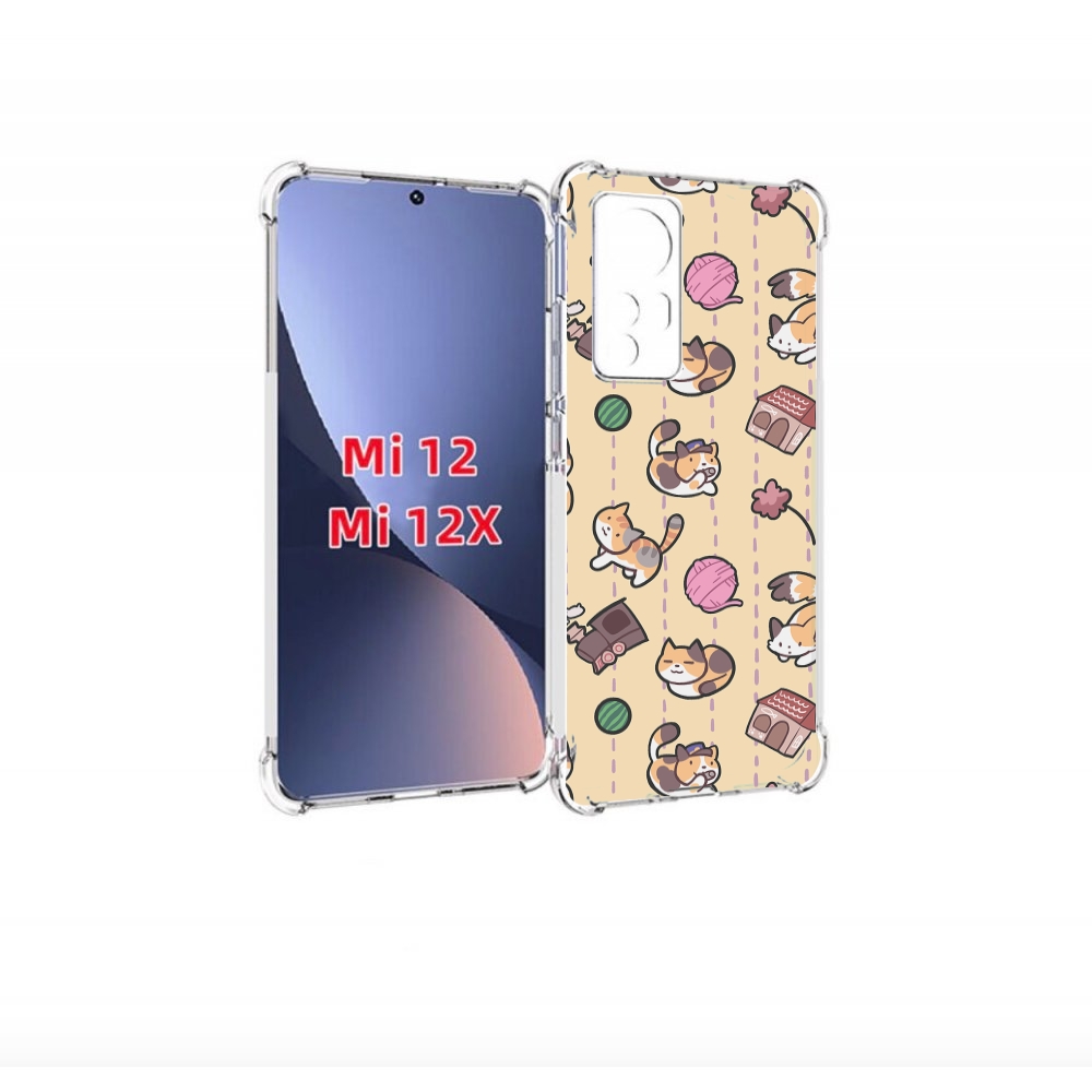 

Чехол бампер MyPads Котики-клубочки для Xiaomi 12., Прозрачный, Tocco