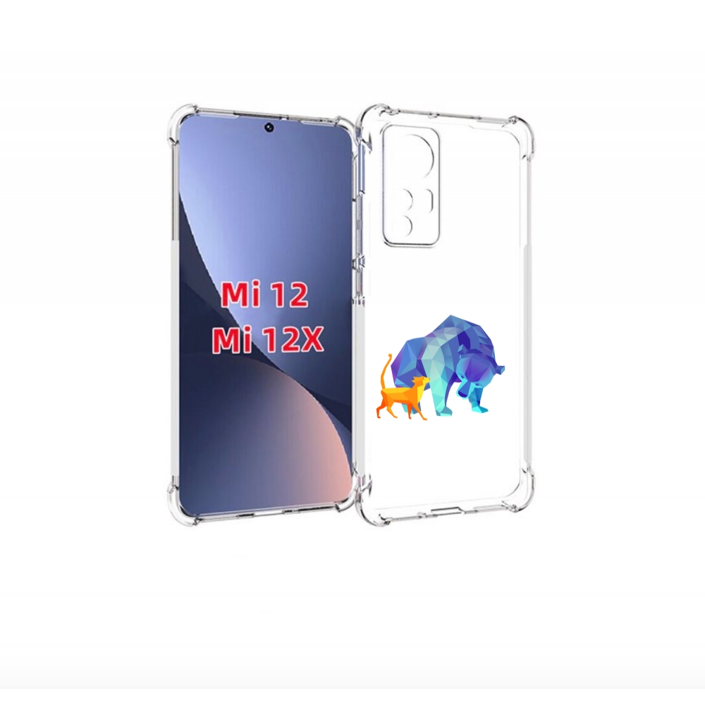 

Чехол бампер MyPads Кот-и-медведь для Xiaomi 12., Прозрачный, Tocco