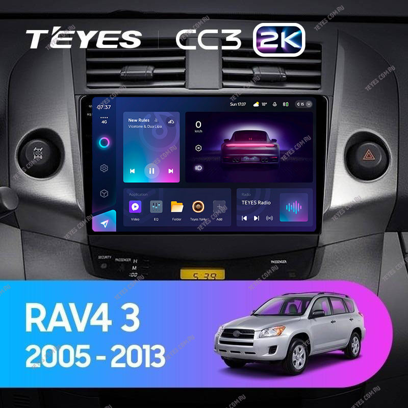 Штатная магнитола Teyes CC3 2K 4/64 Toyota RAV4 3 XA30 (2005-2013) 9