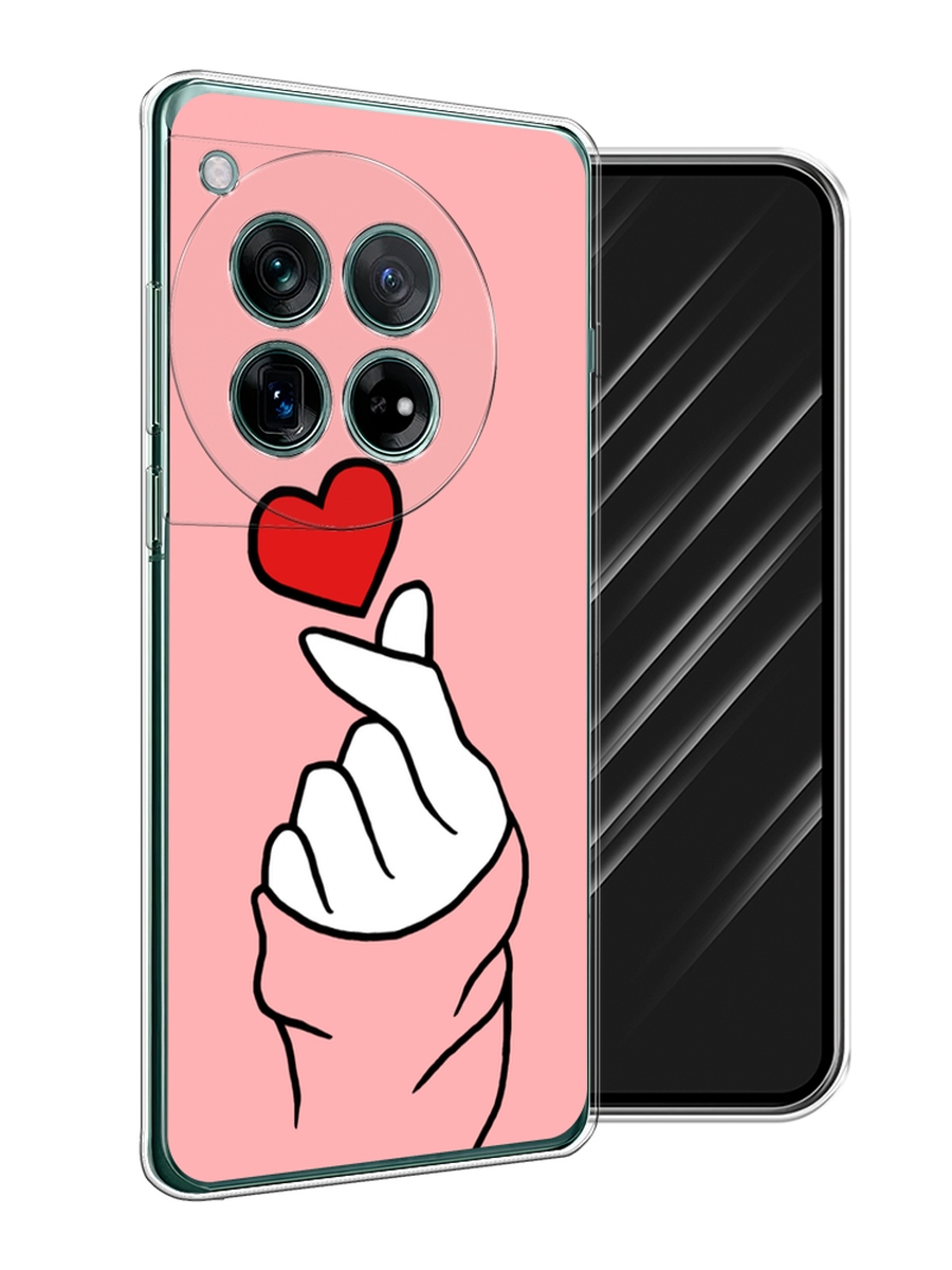 

Чехол Awog на OnePlus 12 "Милое сердечко", Белый;красный;черный, 154450-1