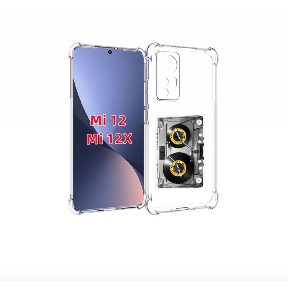

Чехол-бампер MyPads Кассета музыкальная для Xiaomi 12/Xiaomi 12X, Прозрачный, Tocco