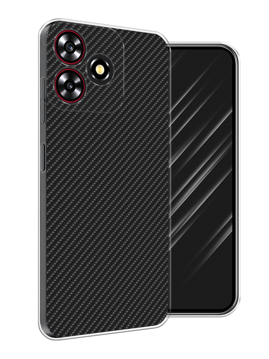 

Чехол Awog на ZTE Blade A73 4G "Черный карбон", 136450-1