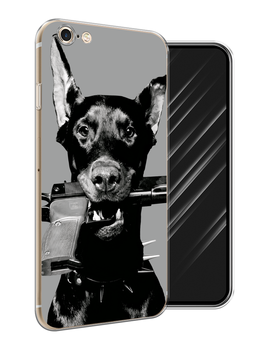 

Чехол Awog на Apple iPhone 6 Plus/6S Plus "Доберман", Серый, 10550-1