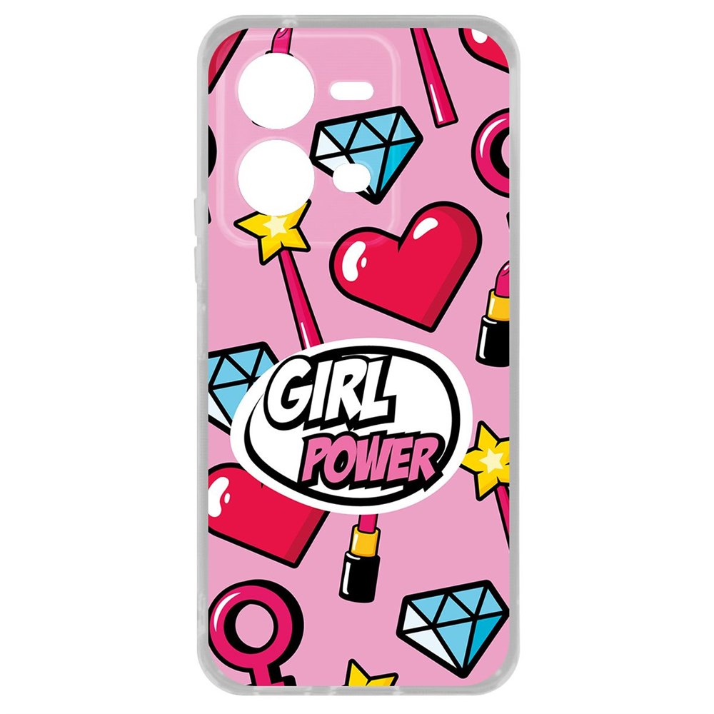 

Чехол Girl Power для Vivo V25, Прозрачный
