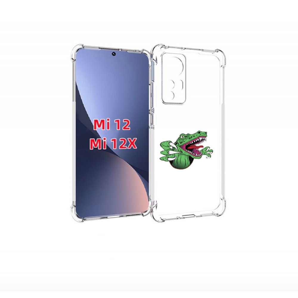 

Чехол-бампер MyPads Динозавр для Xiaomi 12/Xiaomi 12X противоуда, Прозрачный, Tocco