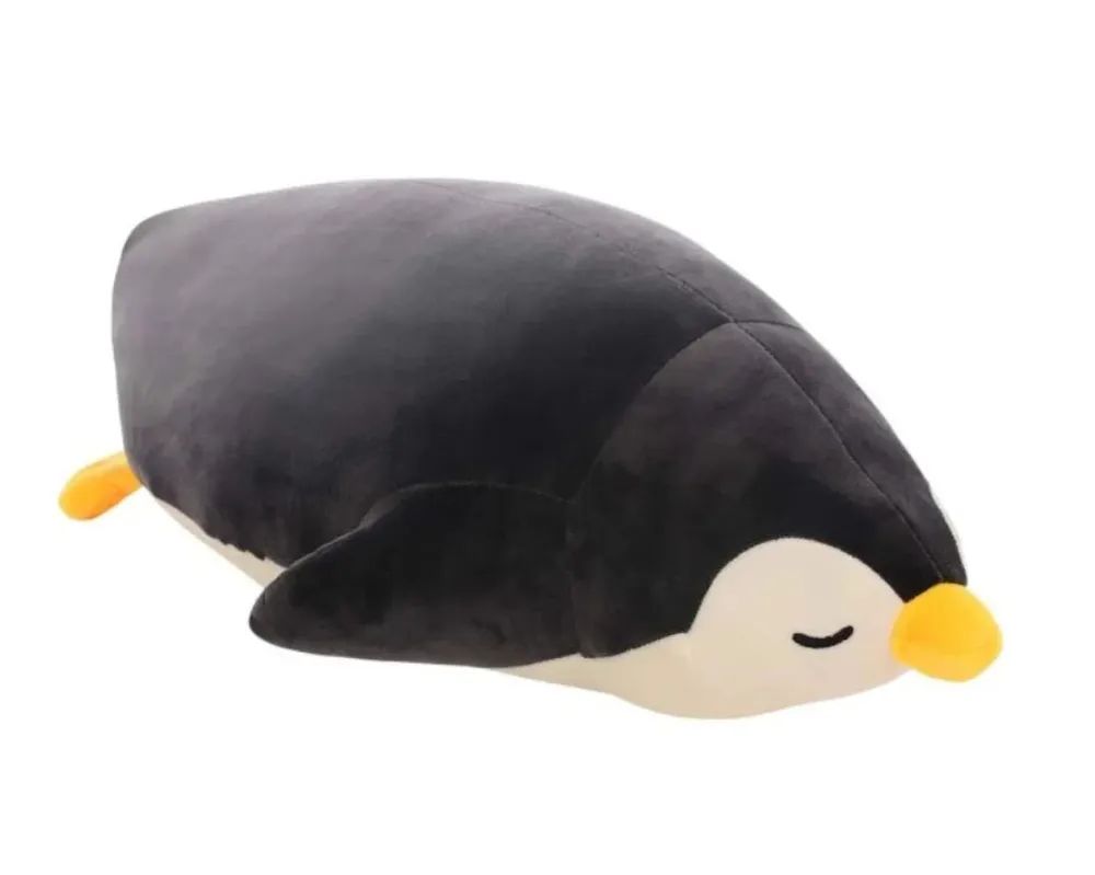 Мягкая игрушка Торговая федерация спящий пингвин Лежебока 60 см, черный
