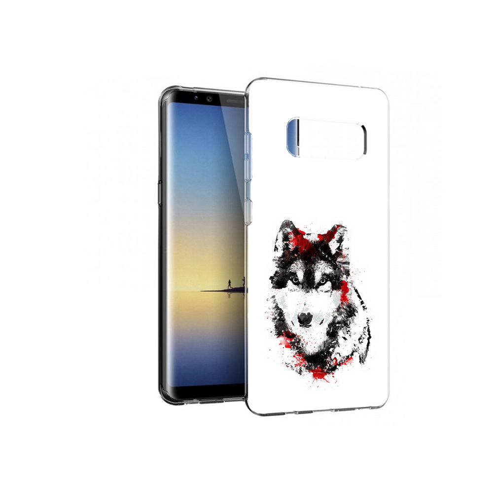 

Чехол MyPads Tocco для Samsung Galaxy Note 8 кровавый волк, Прозрачный, Tocco
