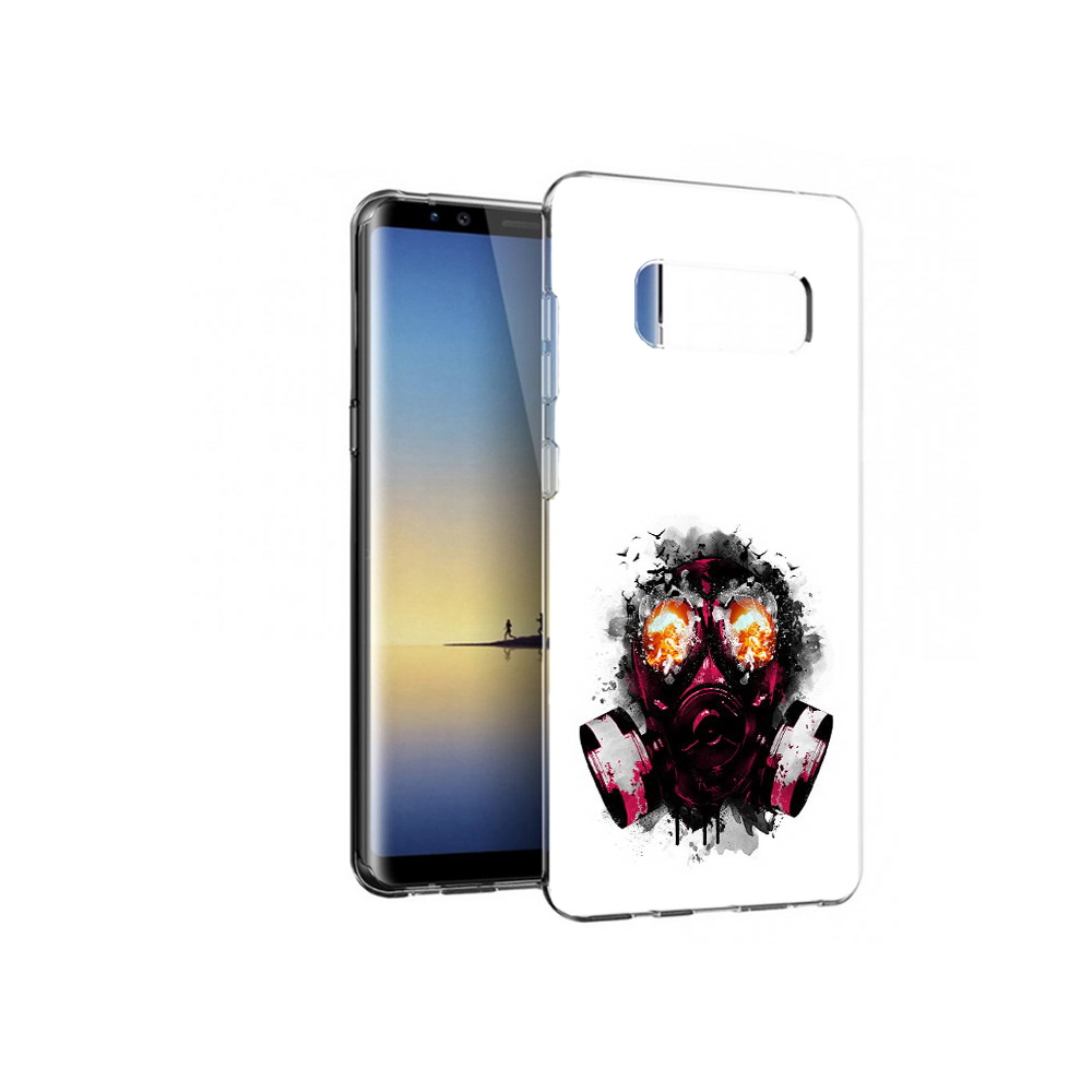 

Чехол MyPads Tocco для Samsung Galaxy Note 8 красный противогаз, Прозрачный, Tocco