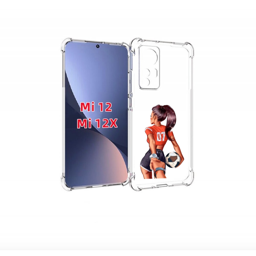 

Чехол бампер MyPads Девушка-футболистка женский для Xiaomi 12., Прозрачный, Tocco