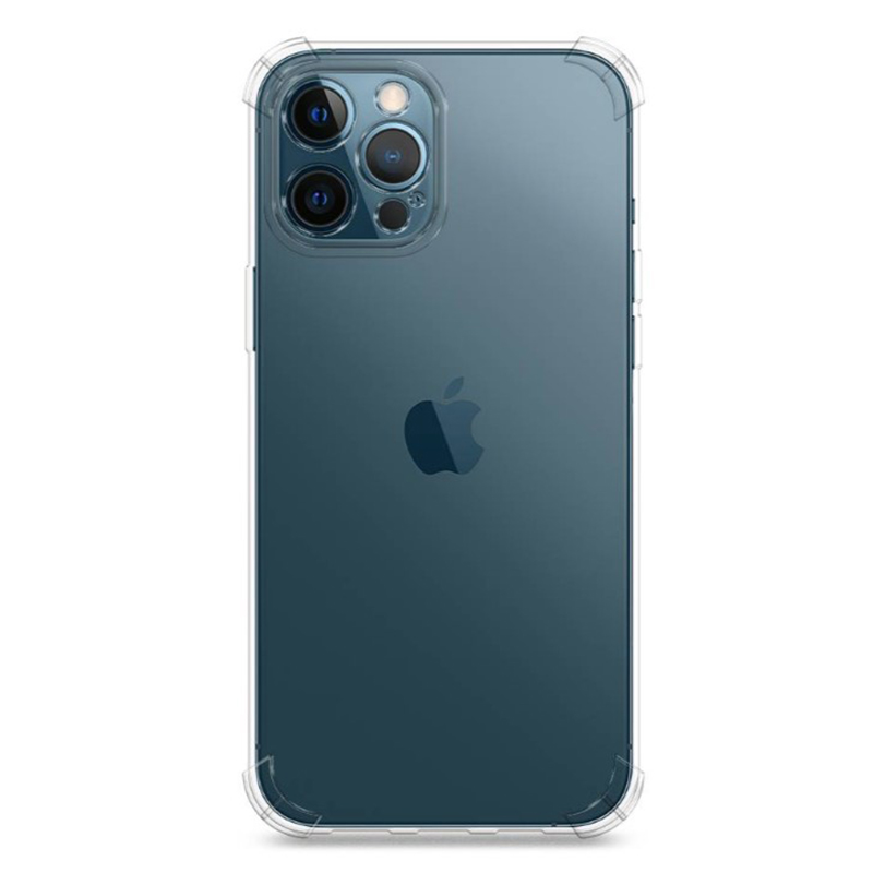 

Чехол силиконовый для iPhone 12 Pro Max (6.7), усиленные края,с защитой камеры, X-CASE, Прозрачный