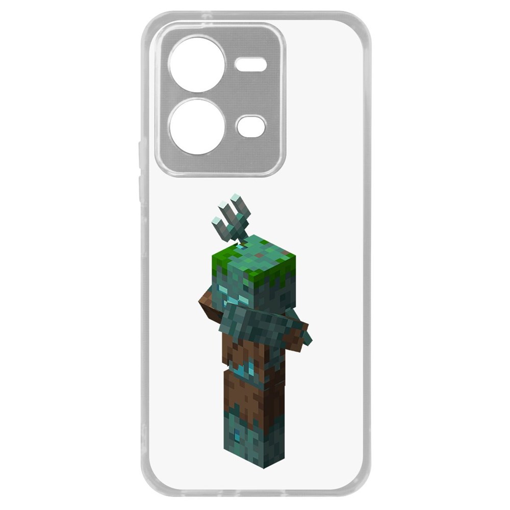 

Чехол Minecraft-Утопленник для Vivo V25, Прозрачный