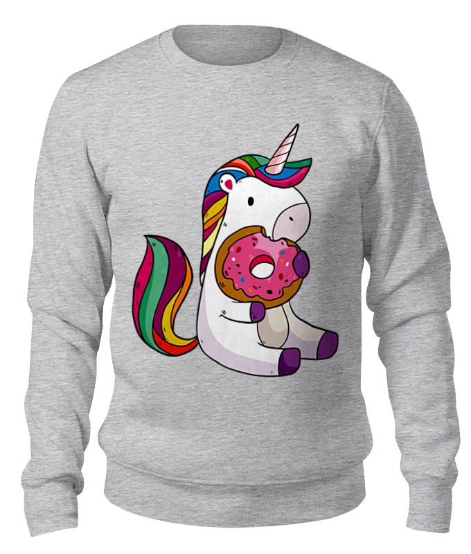 

Свитшот унисекс Printio Unicorn серый XS, Unicorn