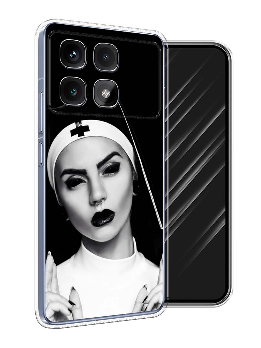 

Чехол Awog на Xiaomi Redmi K70 Ultra "Черная монашка", Серый;черный, 323050-1