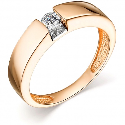 

Кольцо с 1 бриллиантом из красного золота р. 19 Алкор 14267-100, 14267-100