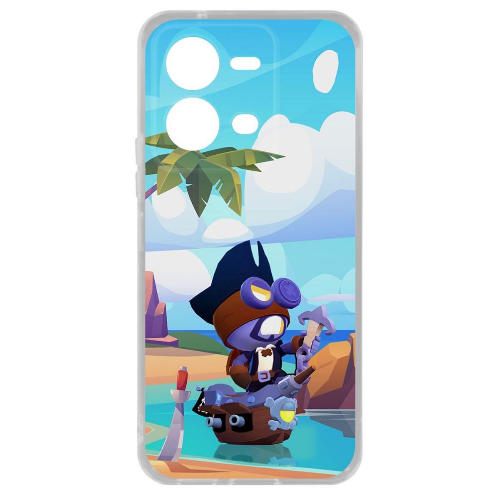 

Чехол Brawl Stars-Темный Корсар Карл для Vivo V25e, Прозрачный