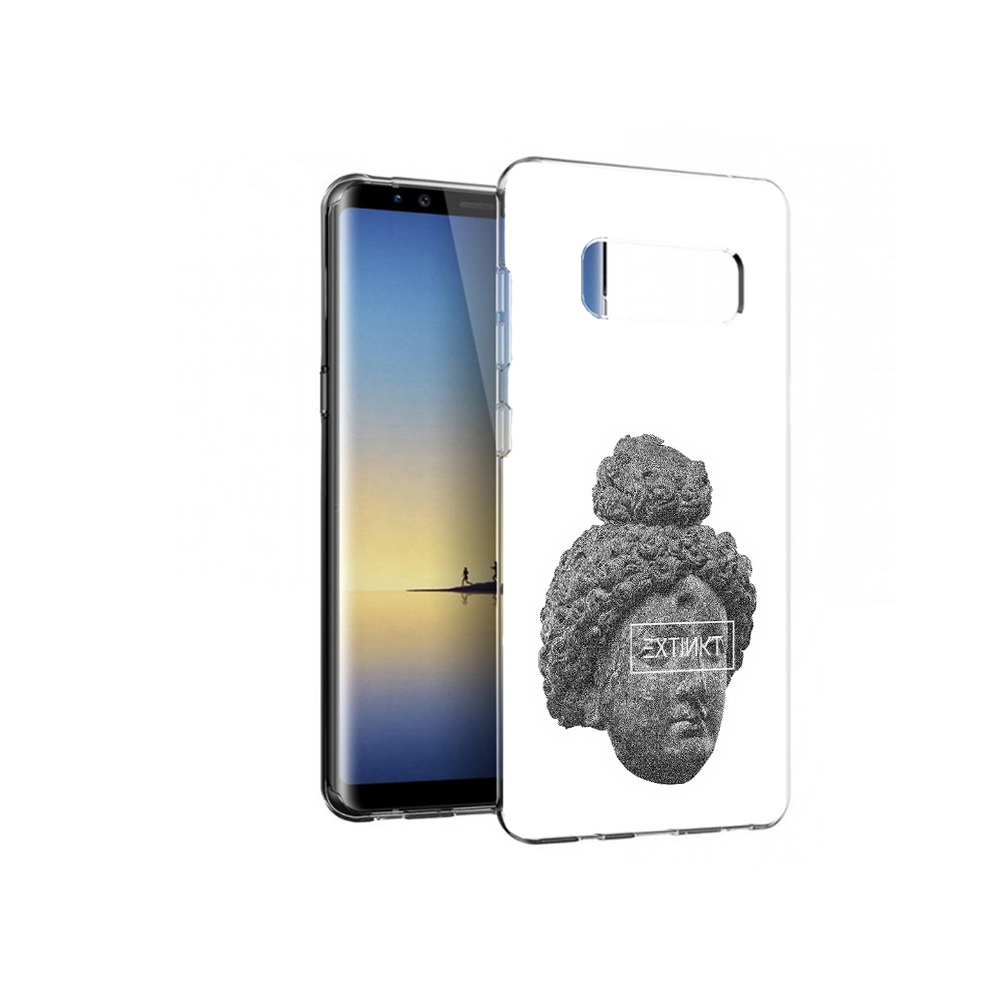 

Чехол MyPads Tocco для Samsung Galaxy Note 8 каменное лицо девушки, Прозрачный, Tocco